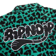 Load image into Gallery viewer, Ripntail Cheetah Coaches Jacket (Teal / Black)